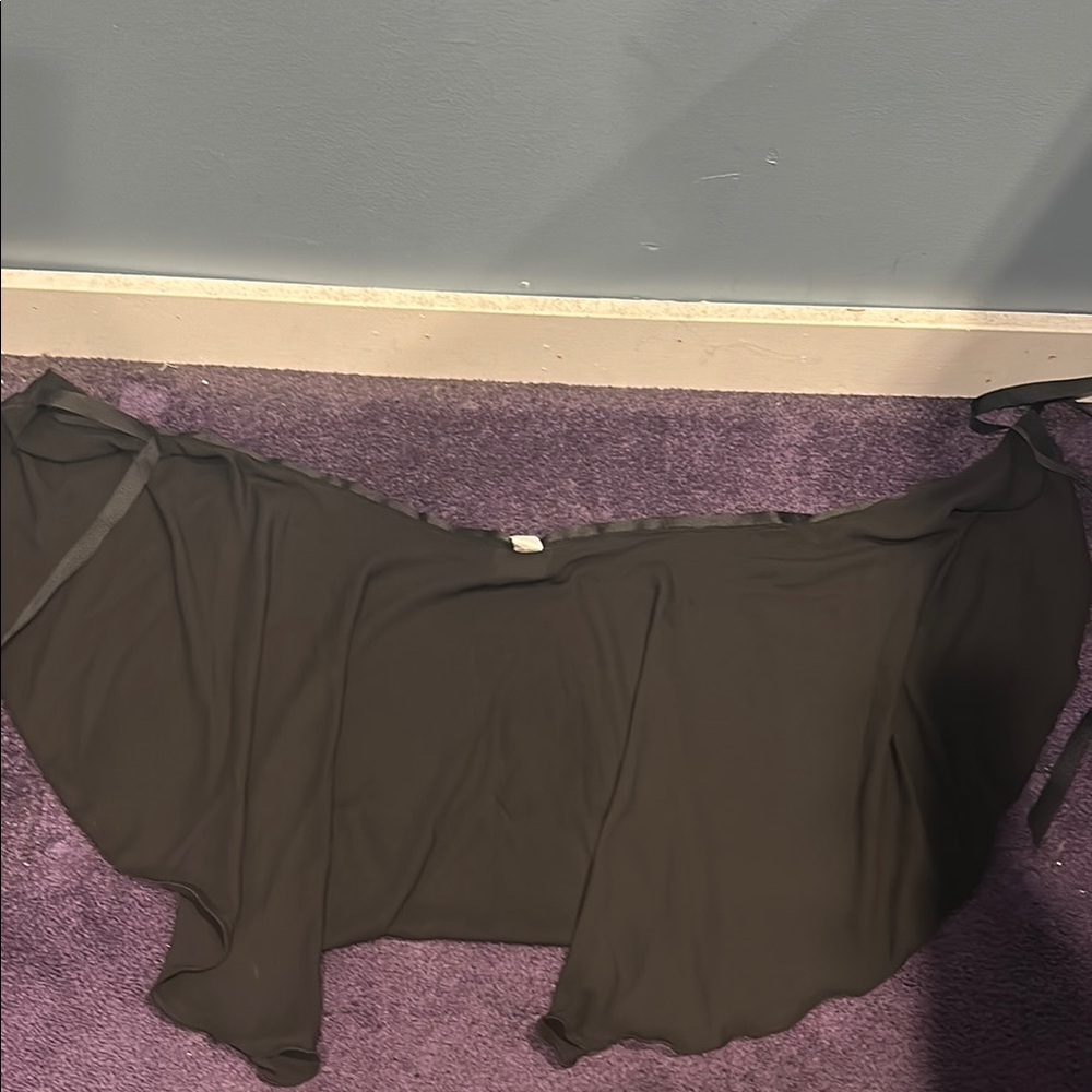 Black Sheer Wrap Skirt